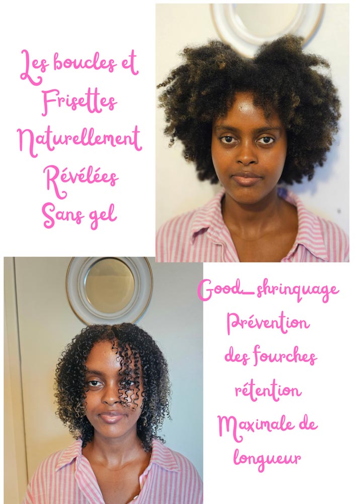avant après coiffage avec crème mousseline signature